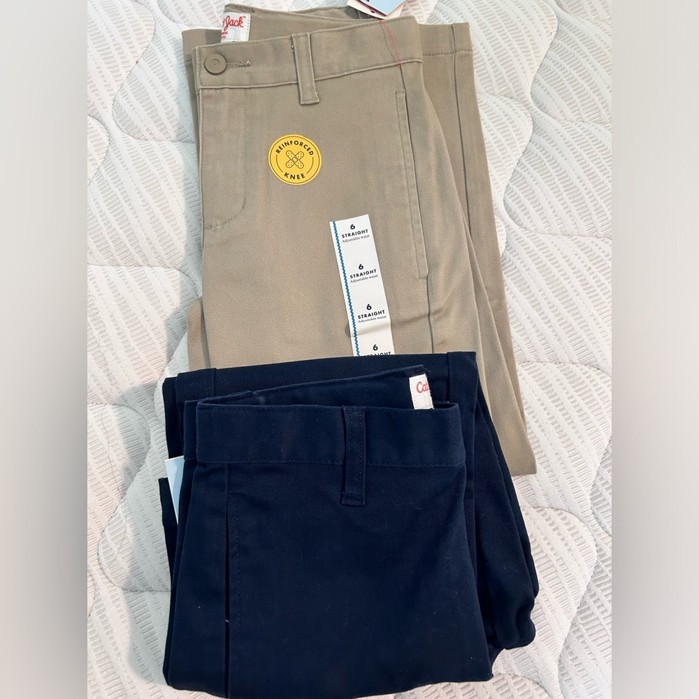Pair of car and Jack boys pants size 6 NWT